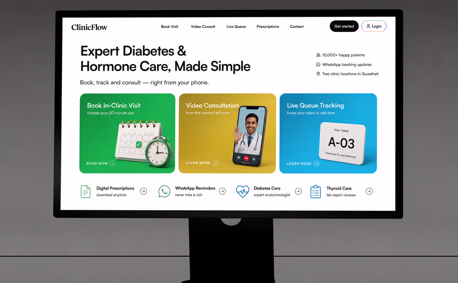 ClinicFlow interface screen 2