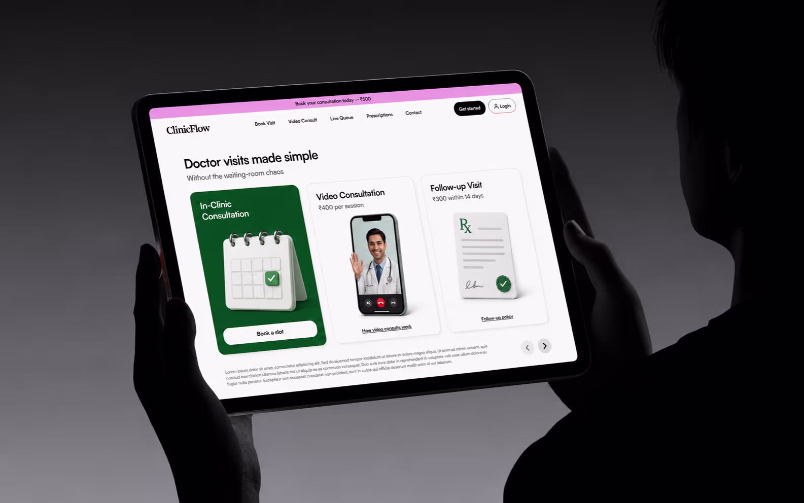ClinicFlow interface screen 5
