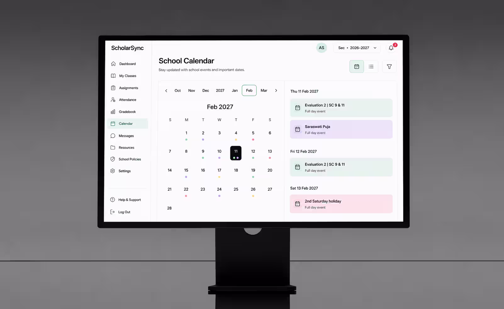 ScholarSync interface screen 7